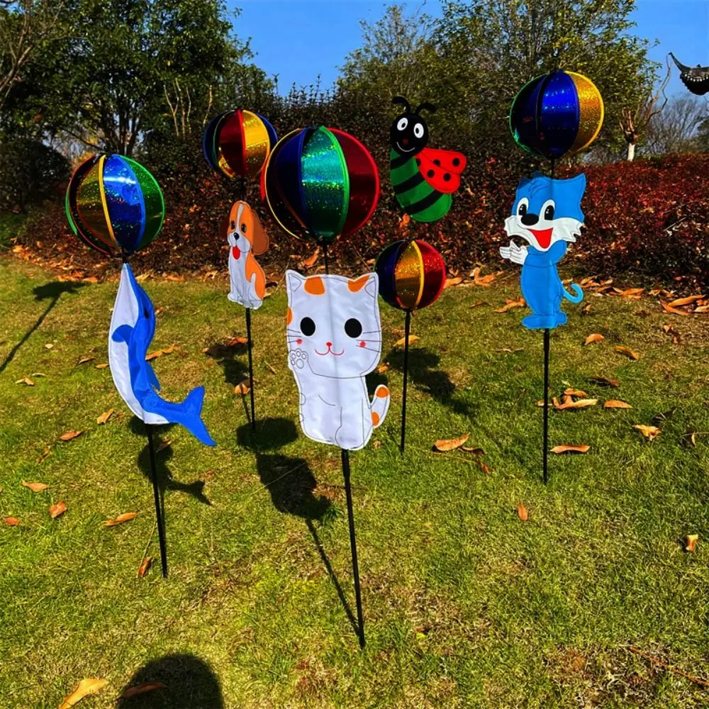 New Multistyles Dolphin Performance Top Ball 80cm PVC Pinwheel Windmill Wind Spinner Gifts Home Garden Yard Decor