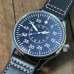 Vakuy orologio militare tedesco meccanico B-Uhr Pilot Tianjin ST3601 collo d'oca due mani forte luminoso 41mm