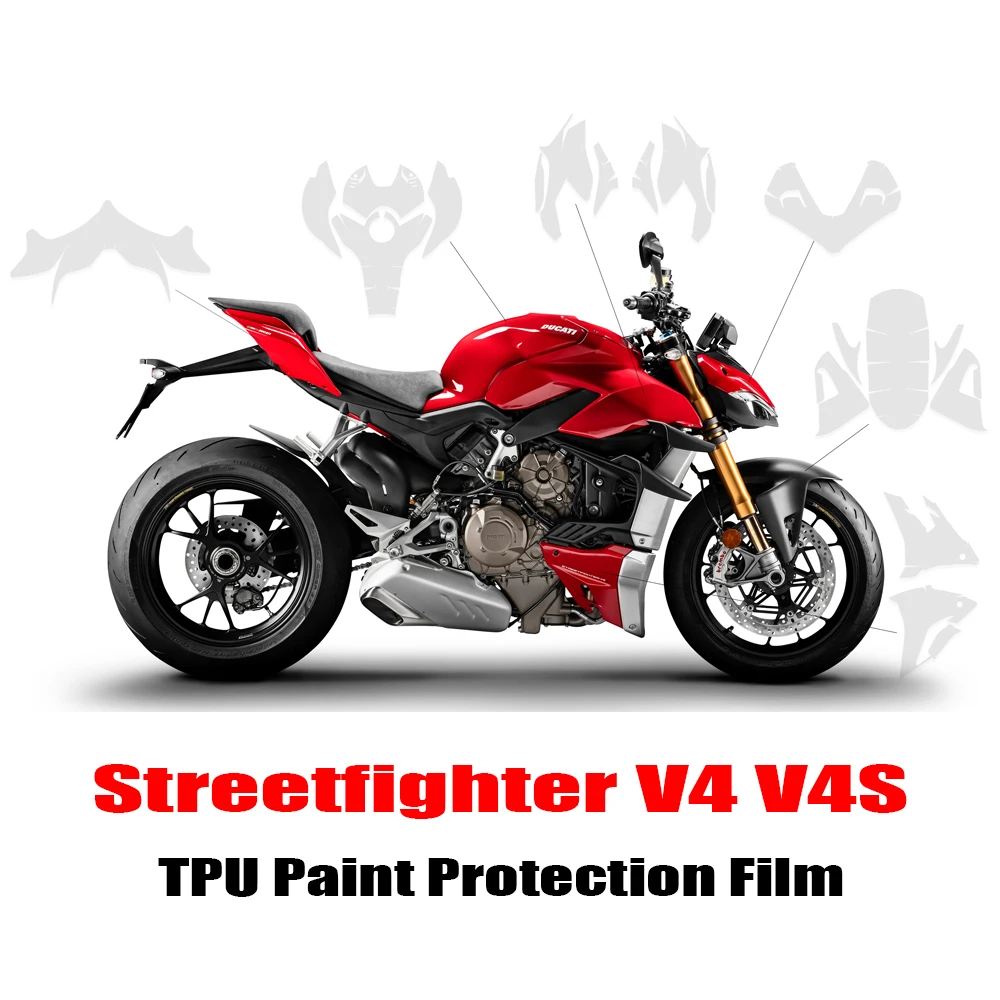 

For DUCATI Streetfighter V4 V4S Accessories Complete Paint Protection Set TPU Body Protection Sticker TPU Invisible Car Film