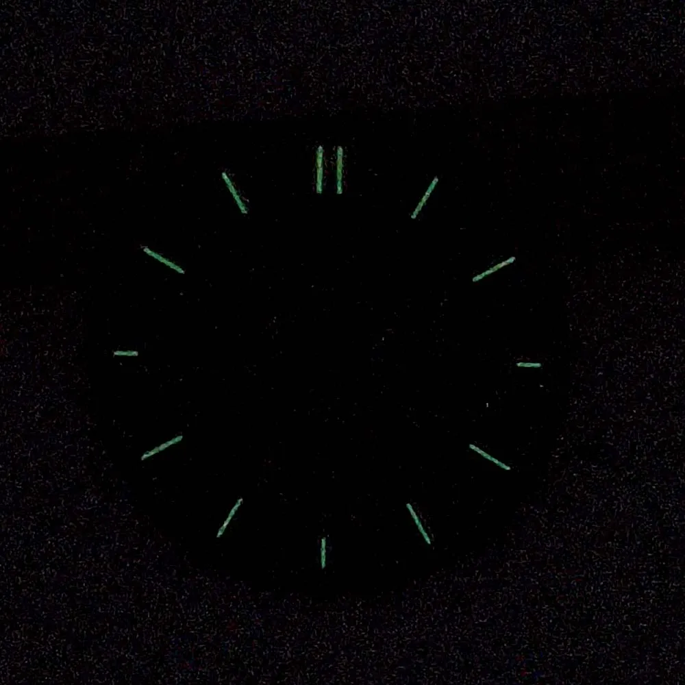 New 32mm VK63 three-eye chronograph aseptic dial quartz watch dial spare parts night markers green luminous