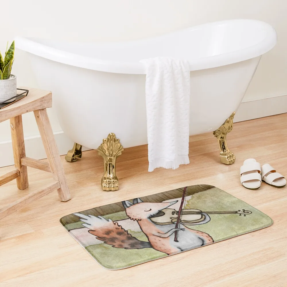 

Violin Fox Bath Mat Things For Bathroom Bath Accessories Floors For Bathroom Bathroom Kit Mat