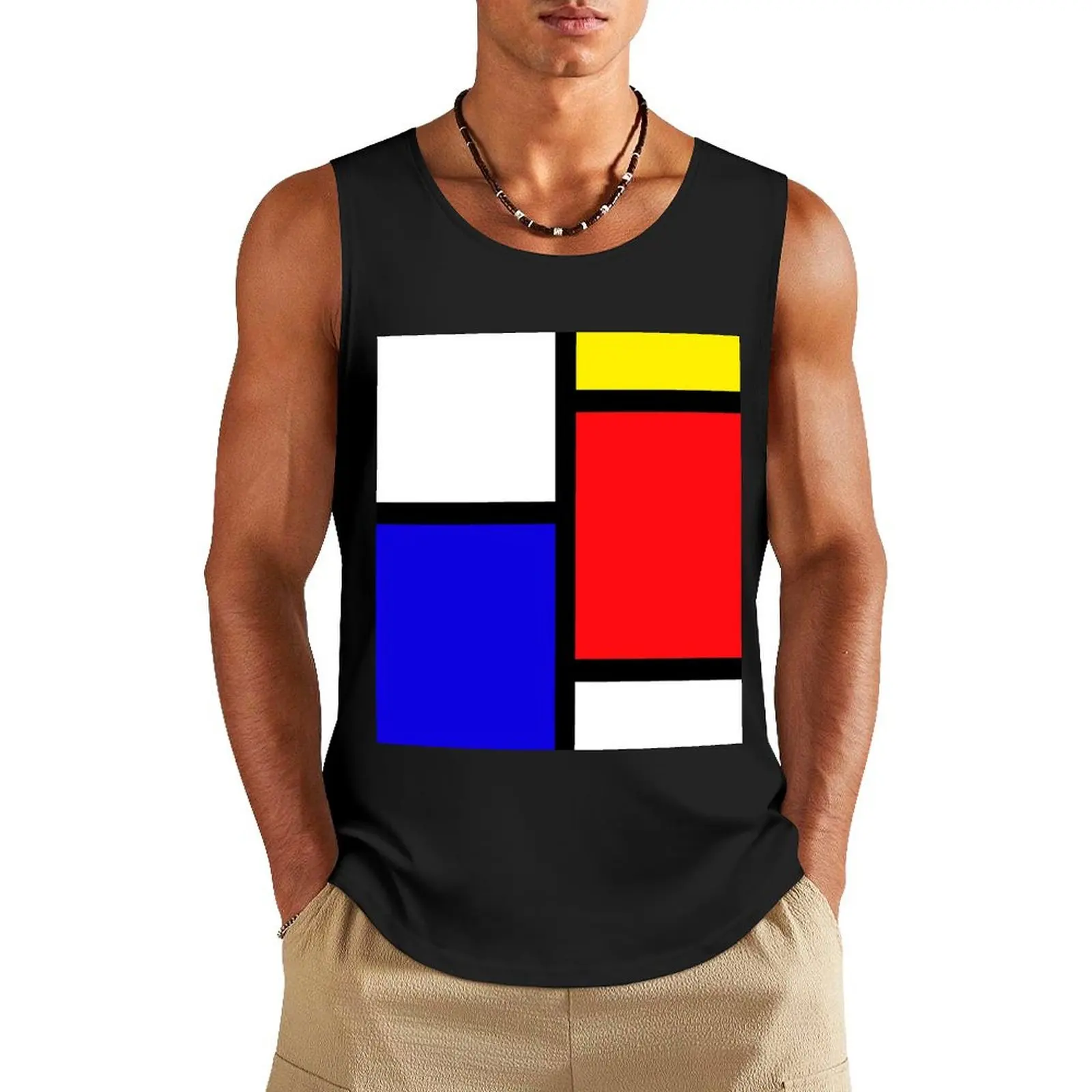 

Mondrian Tank Top mens designer clothes plain t-shirt
