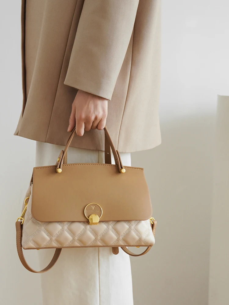 

Elegant Commuter Women's Handbag 2026 New Simple Large Single Shoulder Crossbody Bag High-End Feeling Casual Mom Bag