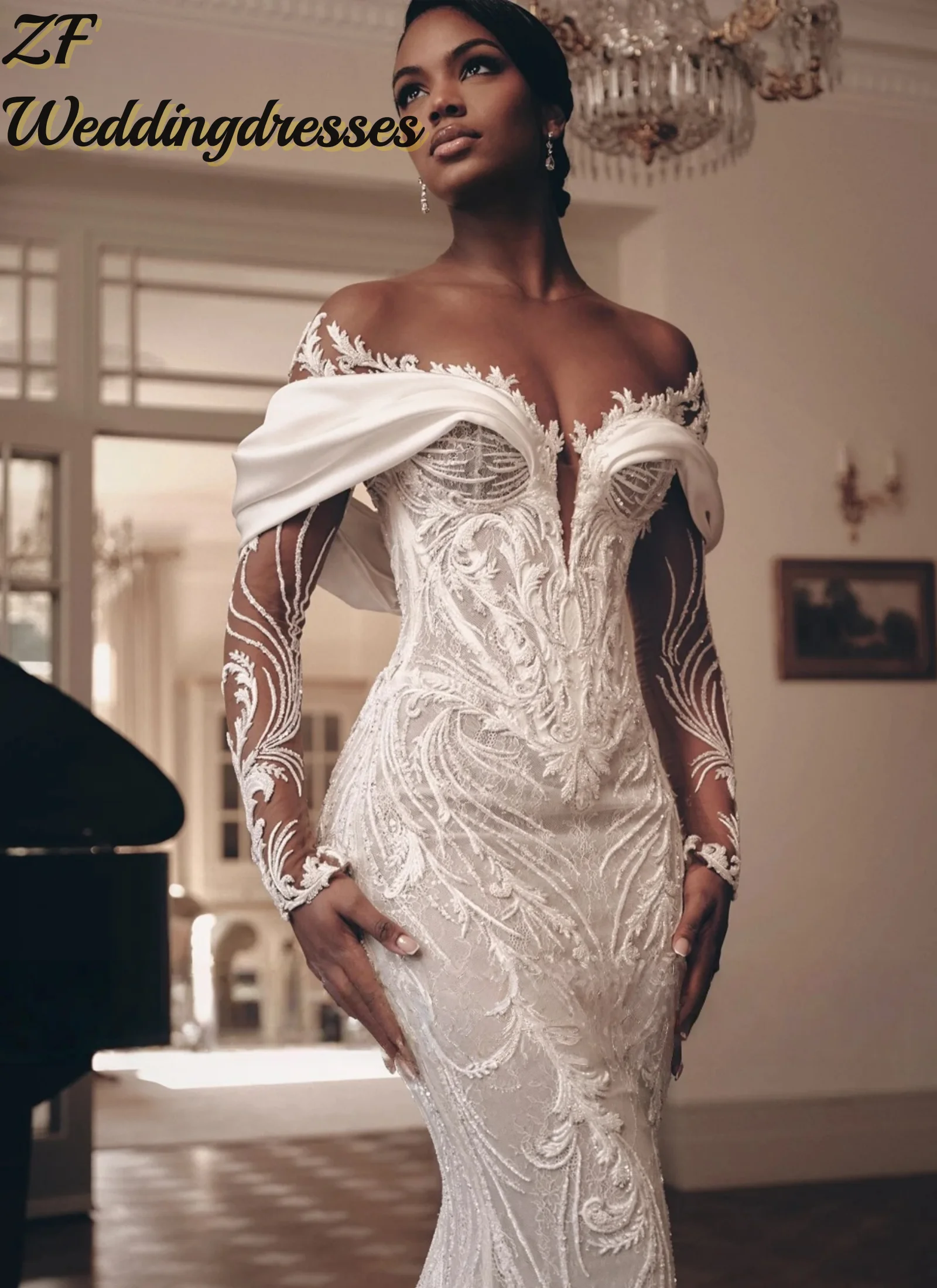 

Customzied Luxury Lace 2 In 1 Mermaid Wedding Dresses Embroidery Illusion Neck Trumpet Bridal Gowns Vestidos De Novia 2026