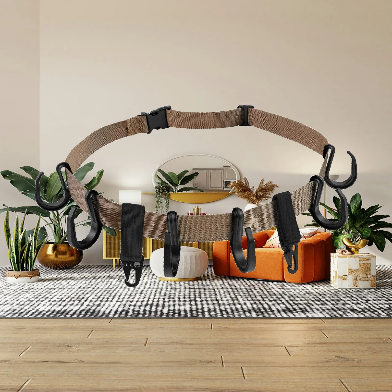 Treestand Strap Gear Hangers Strap Holder Outdoor Equipment Multiple Hooks