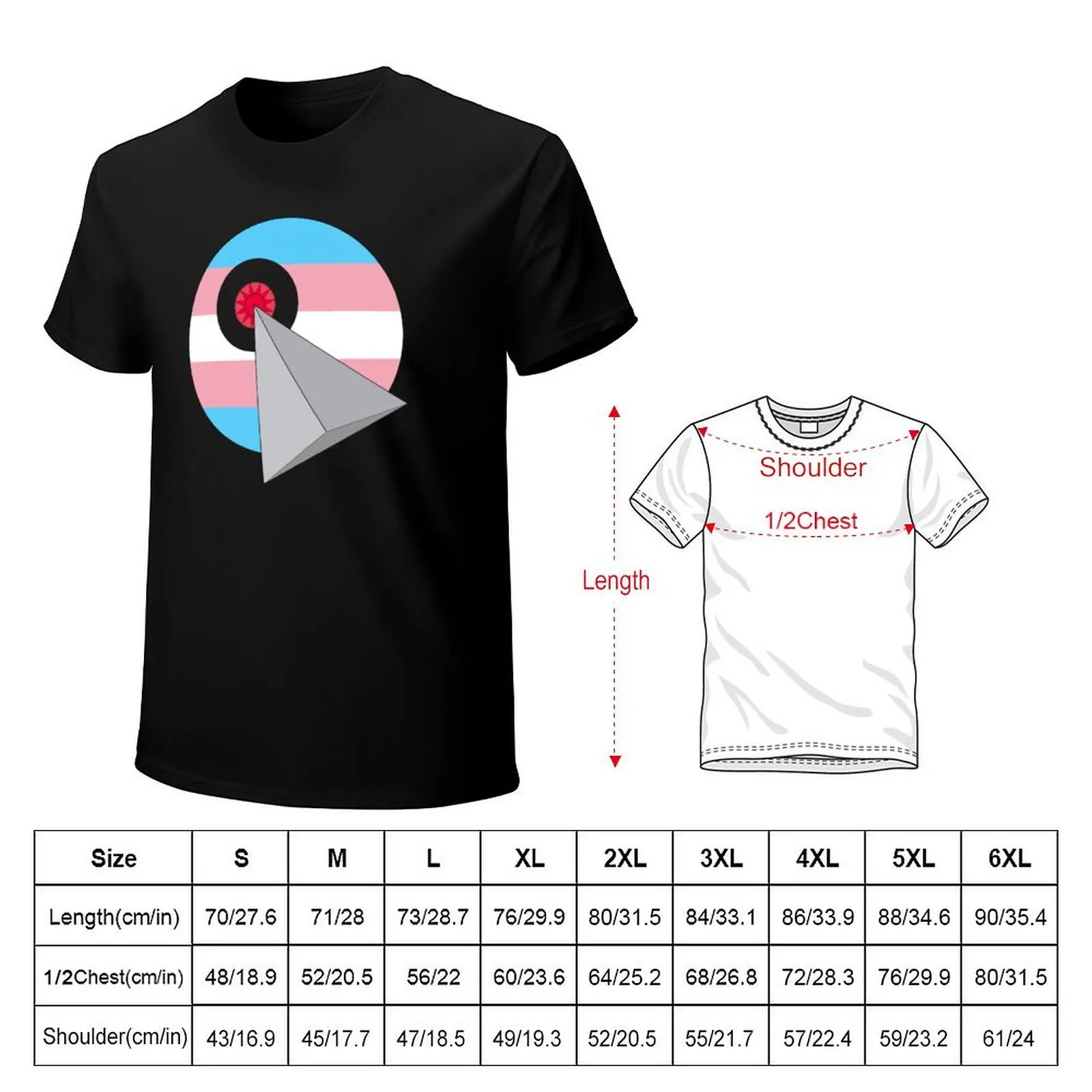 Star Trek: The Original Series Vulcan Infinite Diversity IDIC Trans Pride Flag T-Shirt Big and Tall Casual T-Shirt