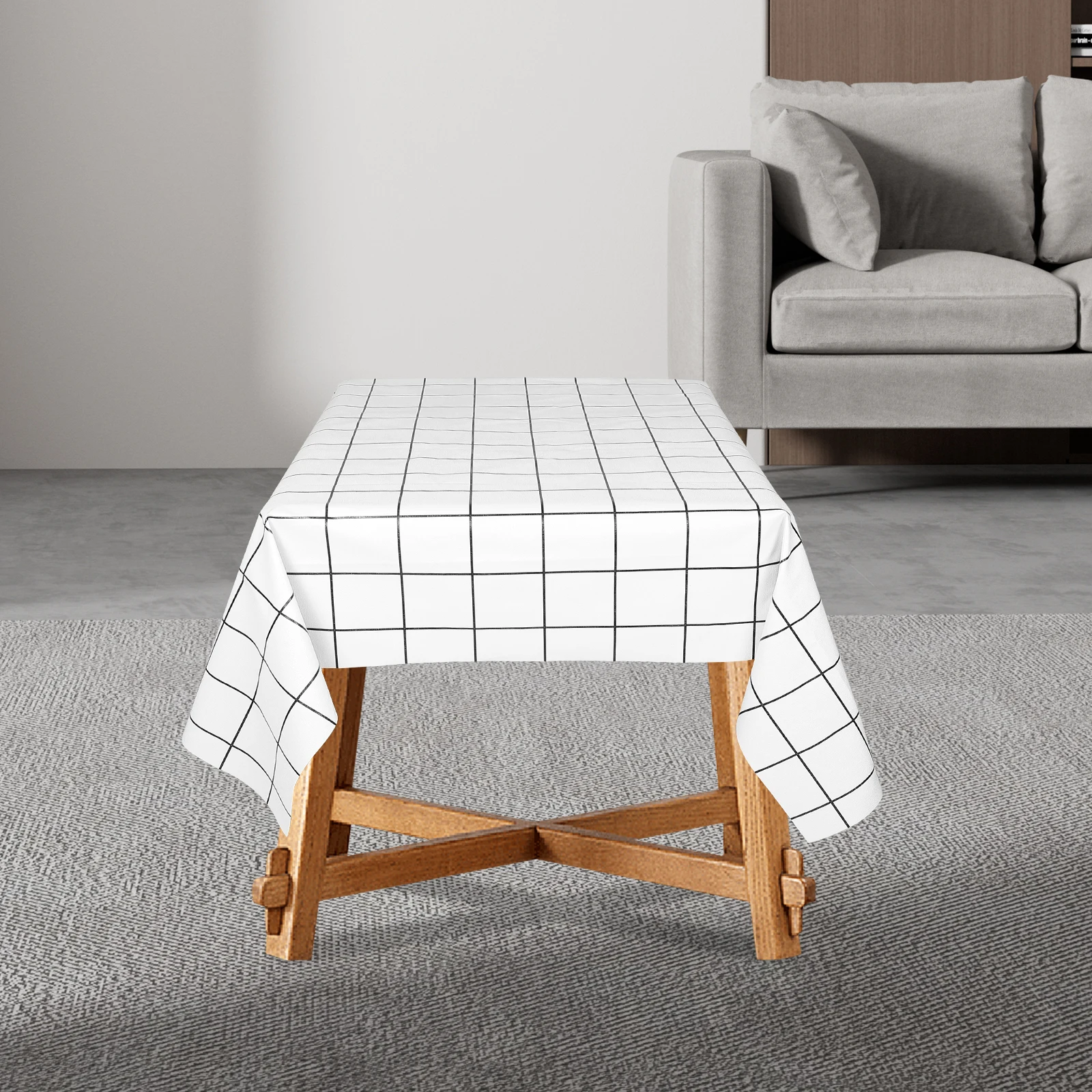 

Waterproof Tablecloth PVC Dining Cover Oilproof Washfree Camping Buffet Pad Kitchen Mat Reusable Plastic Farmhouse Runner Picnic