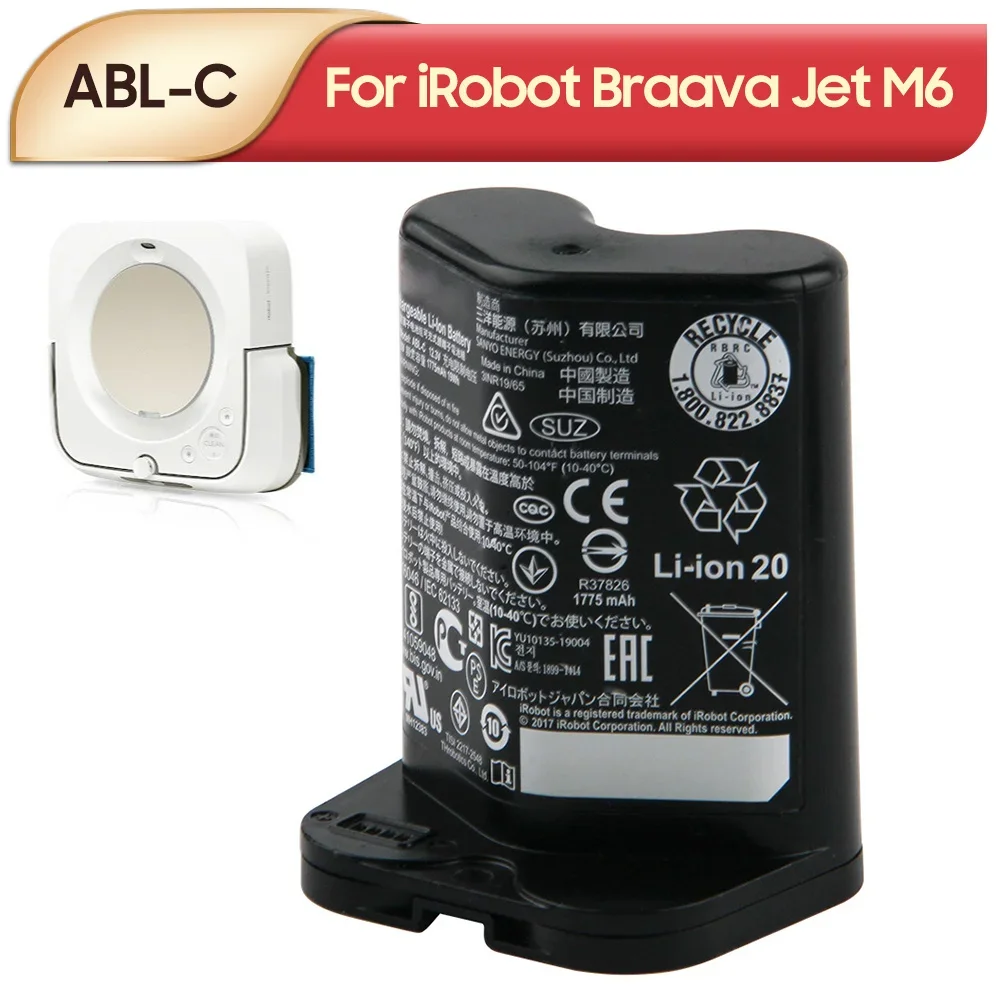 

NEW Replacement ABL-C Battery For iRobot Braava Jet M6 Ultimate Robot Mop Battery 1775mAh 10.8V