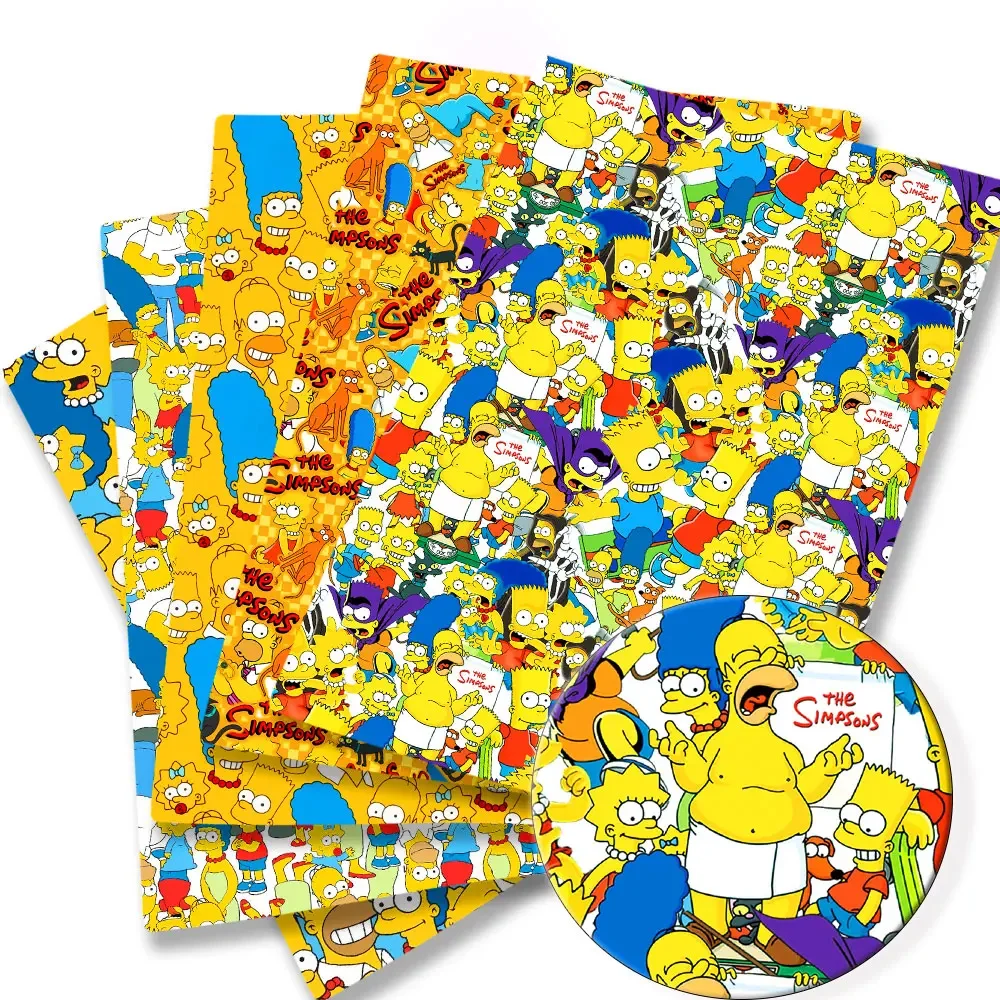 simpson 140x50CM Cartoon cotton fabric Patchwork Tissue Kid Home Textile Sewing Doll Dress Curtain Polyester cotton Fabric