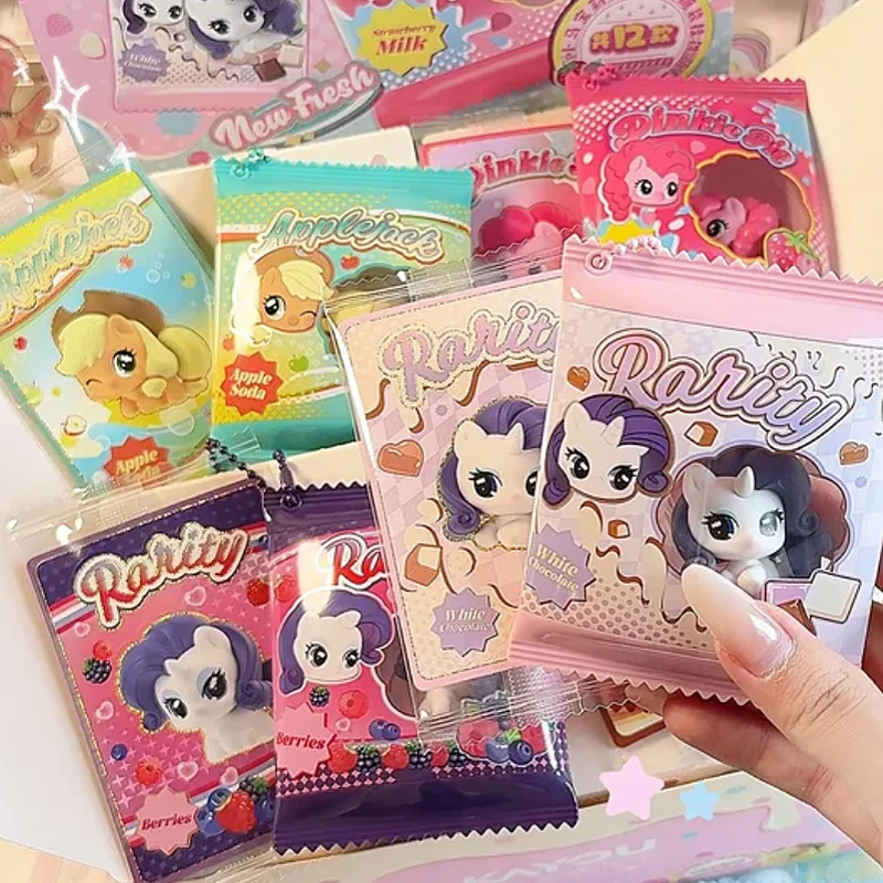 Original Anime KAYOU My Little Pony Candy Bean Puff Puff Sugar Bag Pendant Moe Grain Blind Box Character Periphery Bag Charm Toy