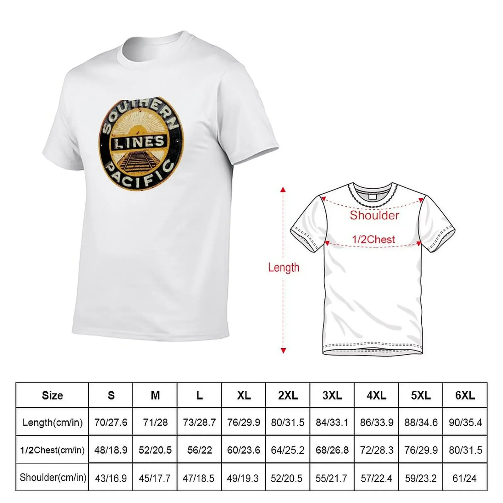 Southern PacificLines Railroad T-Shirt quick-drying customs design your own mens workout shirts