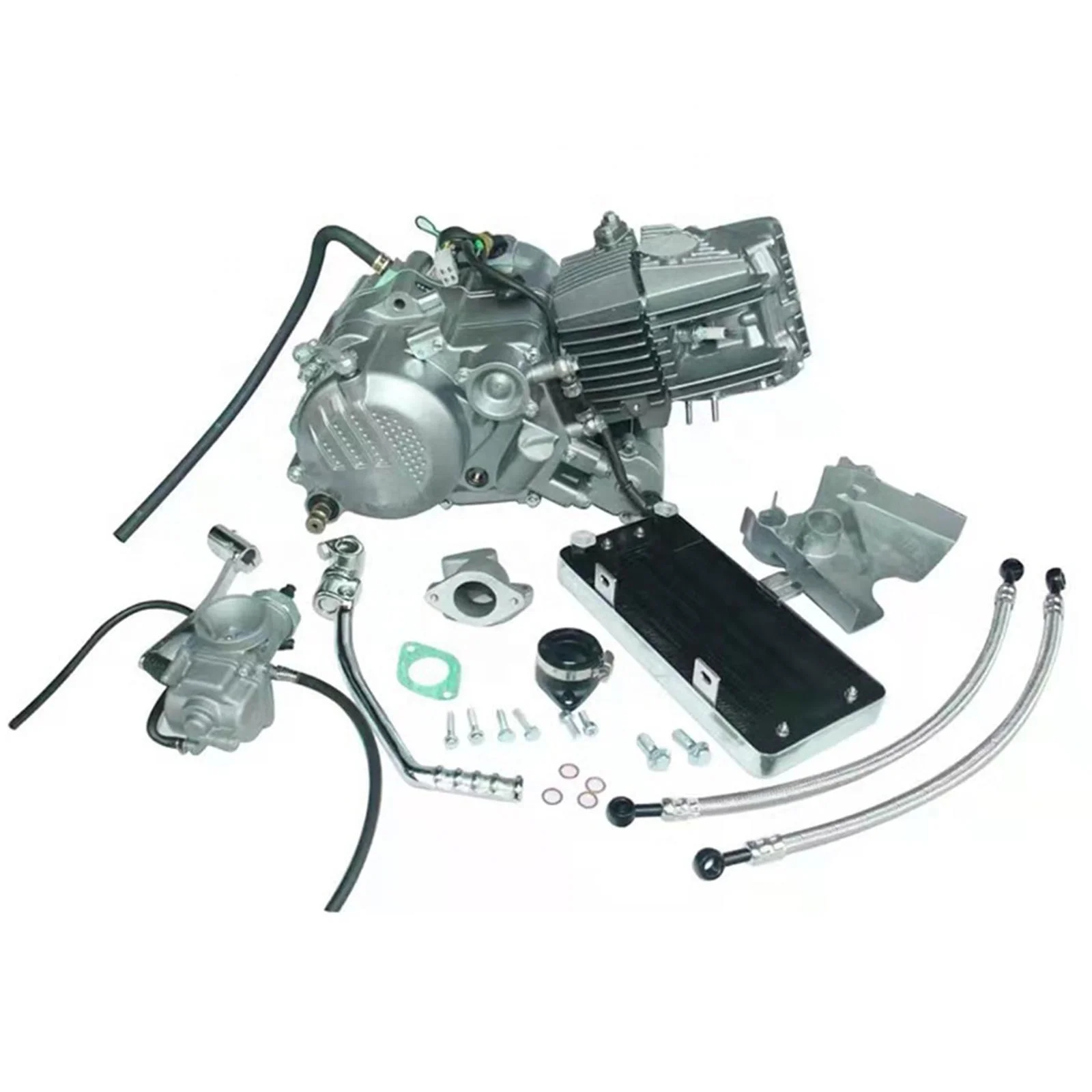 190CC 4 Stroke Horizontal Motorcycle Engine Assembly ZS190 Electric Start Engine Assembly