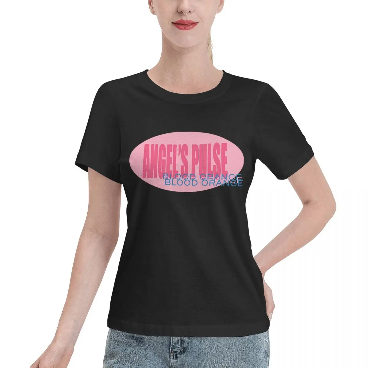 Street Pick Dev Hynes Blood Orange Angel S Pulse Women's T-shirt Travel Versatile Women Tee