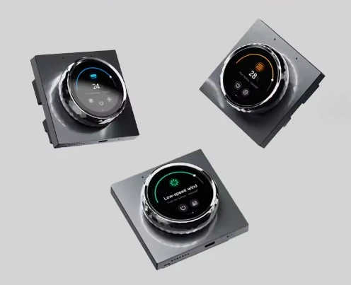 The latest 3-in-1 graffiti smart air conditioning panel, high-end intelligent knob temperature control panel