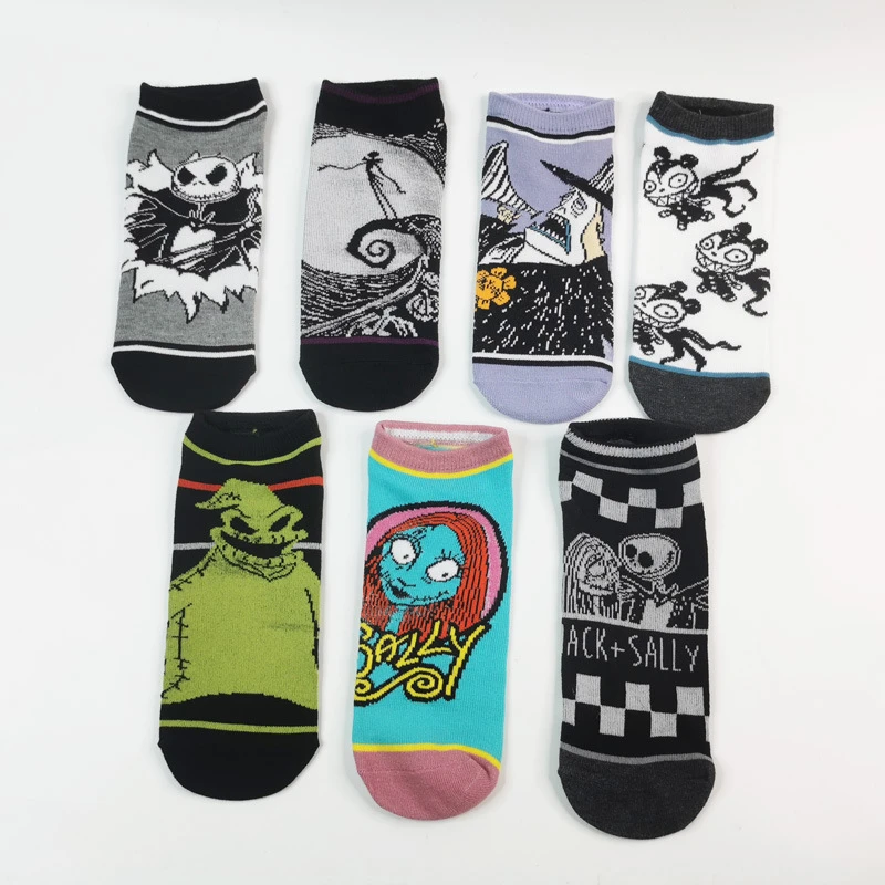 MINISO The Nightmare Before Christmas Sally Jack Socks Cosplay Adult Unisex Costume Sock Halloween Props