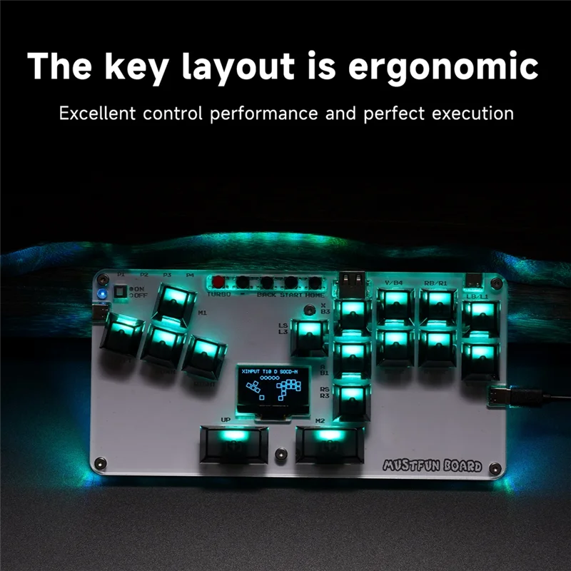 

AT82-Mustfun Hitbox Controller Mini Leverless Arcade Stick Controller For PC/PS3/PS4/Switch And Fightstick Arcade Games