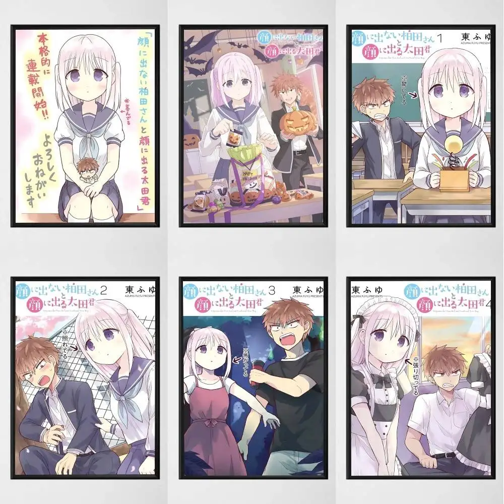 Anime I-Inexpressive Kashiwada and E-Expressive Oota posters Self-adhesive Paper Home Living Room Bedroom Entrance Bar Cafe Art