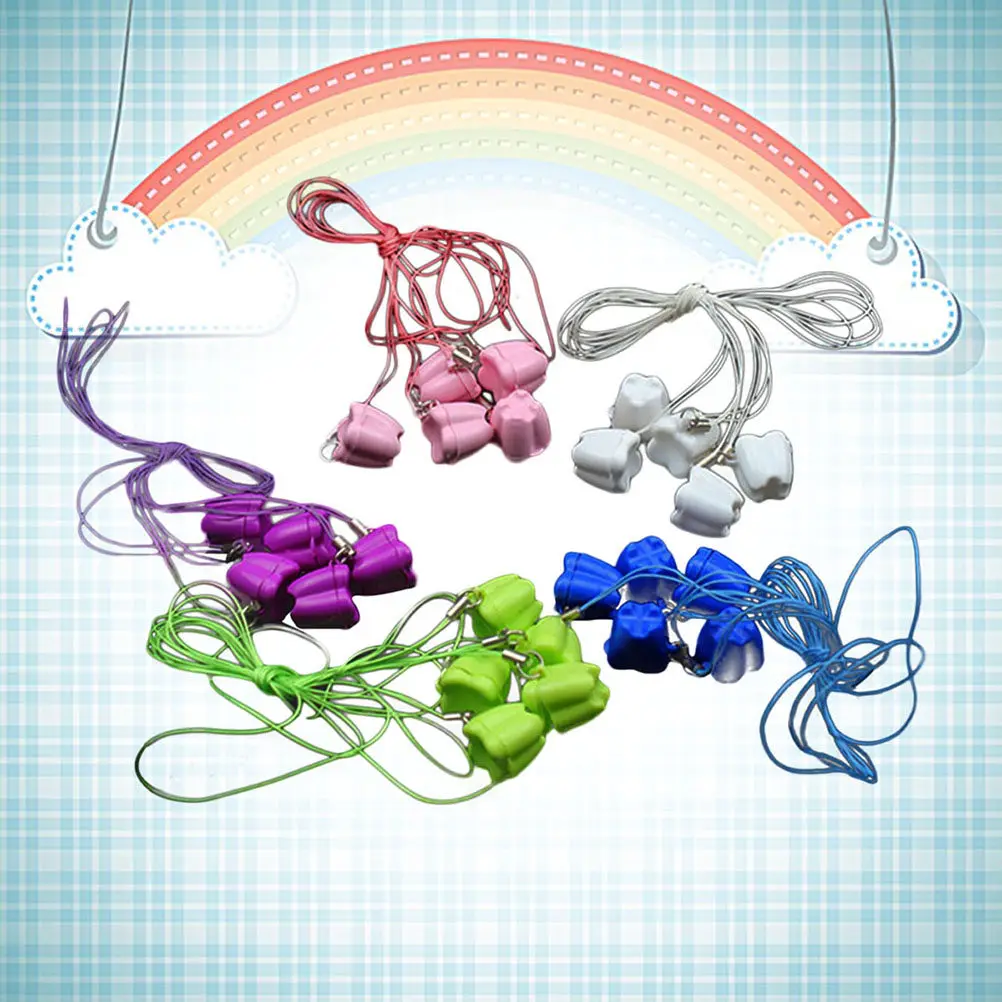 

Набор из 25 штук: Ожерелье-держатель для молочных зубов, милое и забавное, в форме зуба, пластиковая коробочка для хранения детских воспоминаний, для стоматолога