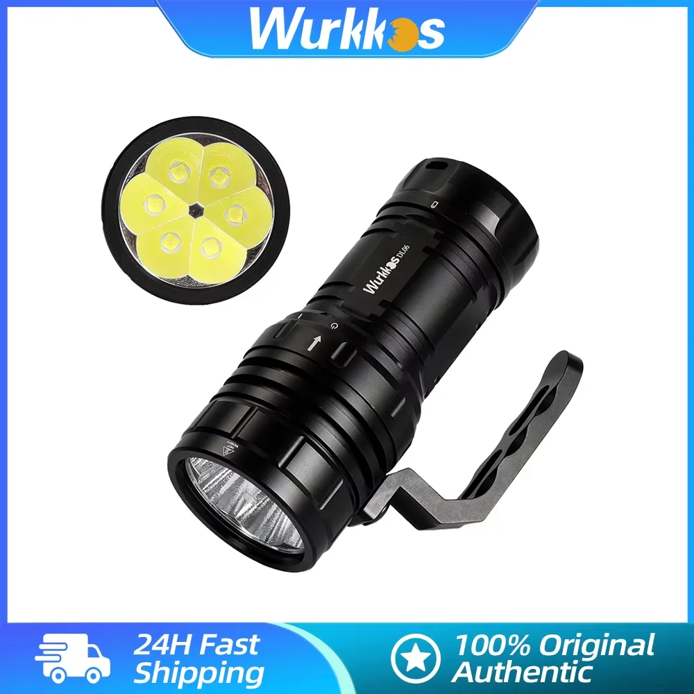 

Wurkkos DL06 Diving Torch 3*21700 High Power Rechargeable LED Flashlight 15000LM 6*XHP50.2 Power Bank IPX8 Underwater Work Light
