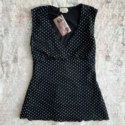 Aesthetic Crop Tops Y2k Women Clothes Polka Dot Vintage 90s Punk Slim Camis Harajuku Sleeveless Femme Streetwear Gothic Tank Top