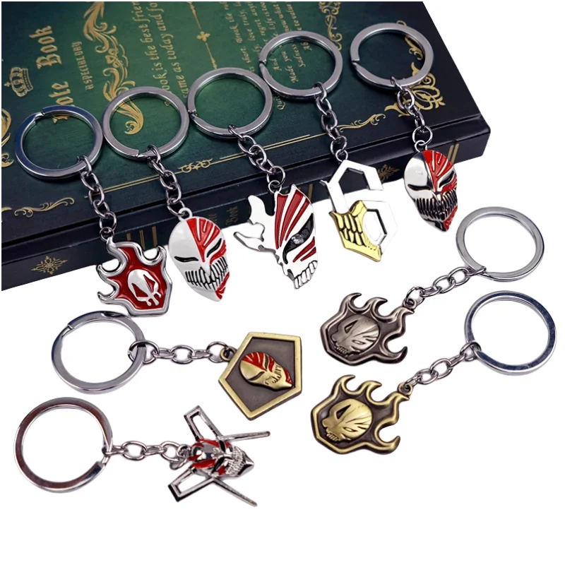 

Anime Keychain Kurosaki Ichigo Chaveiro Keyring For Men Women Anime Accessories Car Chaveiro Pendant llaveros Gift 20PCS