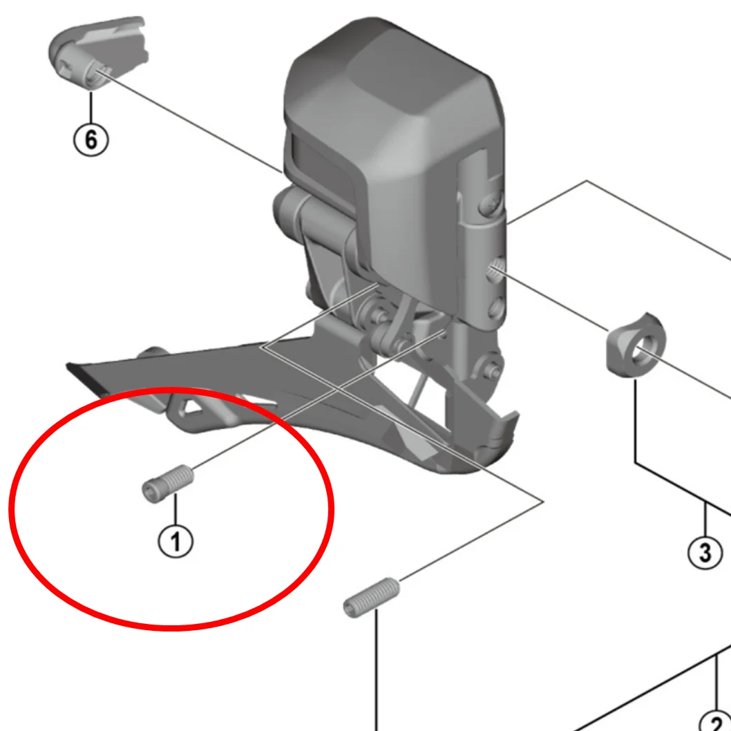 Shimano Front Derailleur Adjust Bolt Y5ZS98070 Y5P6001D0