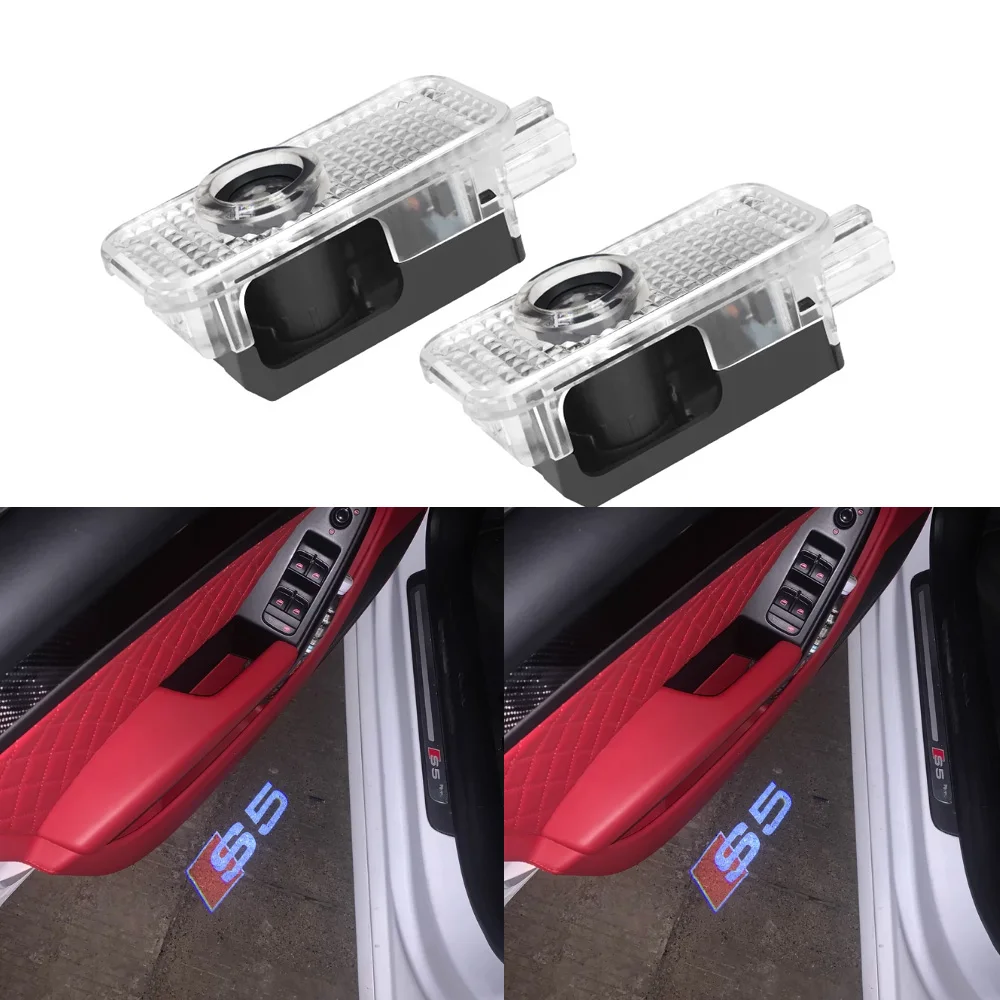 

S5 дверной светильник 2 шт./лот, случайный проектор для Audi S5 RS5 A3 A4 A5 A6 A7 Q5 Q7 B5 B6 B8 RS Audi дверной призрак теневой светильник