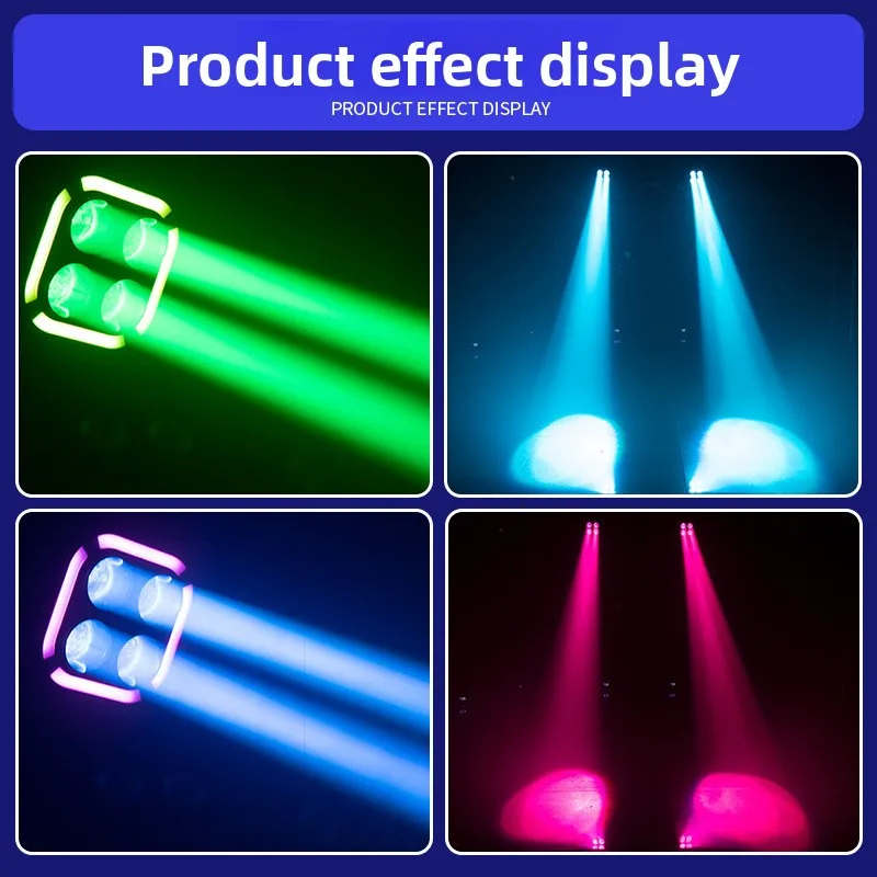 Manufacturer supplies stage lighting 4 60W indoor LED focusing moving head lights wedding bar lighting effect equipment