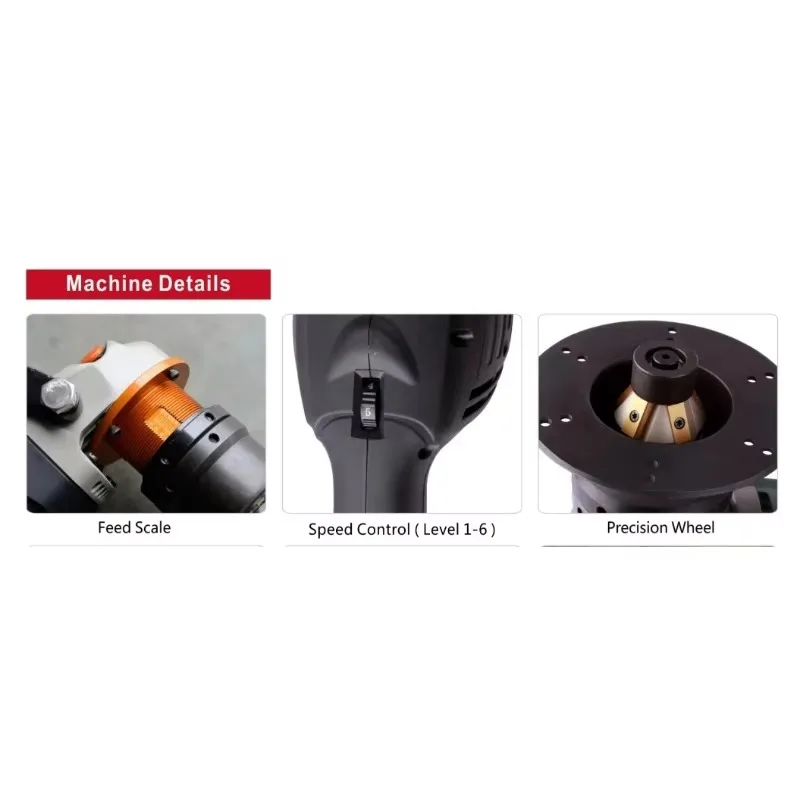 BC-15 Manual Operation Portable Plate Beveling Machine For Construction Use 2.6kW High Power 30°-45° R Degree Smooth Slope