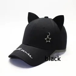 Cotton Daily Baseball Caps Women Y2k Trends Cap Men's Punk Hat Solid Casual Visors Designer Snapback Cap Unisex Cat Ear Bonnets