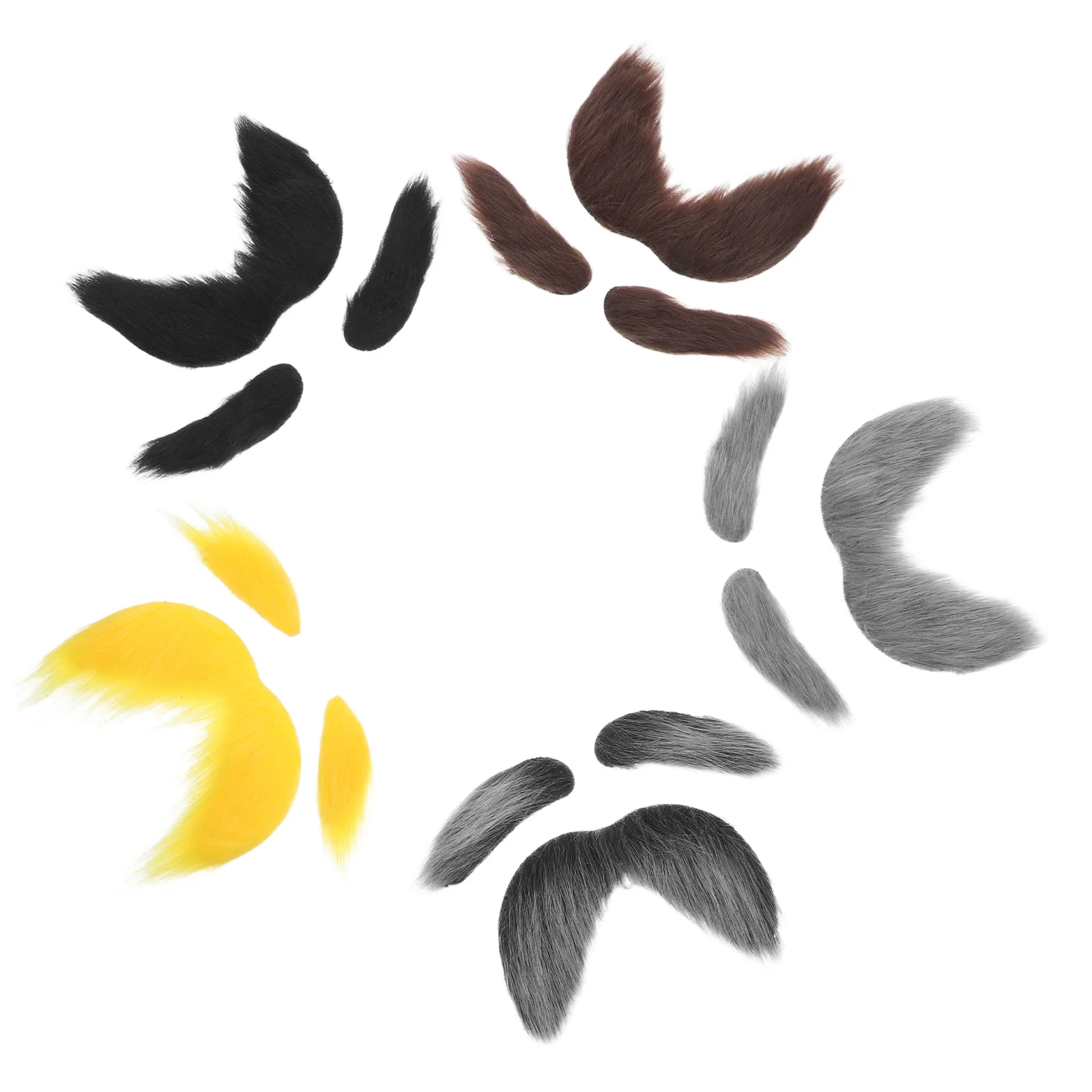 5 Zestawów Sztucznych Brod i Brwi na Halloween, Strój Staruszka Dziadka, Akcesoria do Cosplayu, Rekwizyt Kostiumu Staruszka, Włosy na Twarz na Halloween