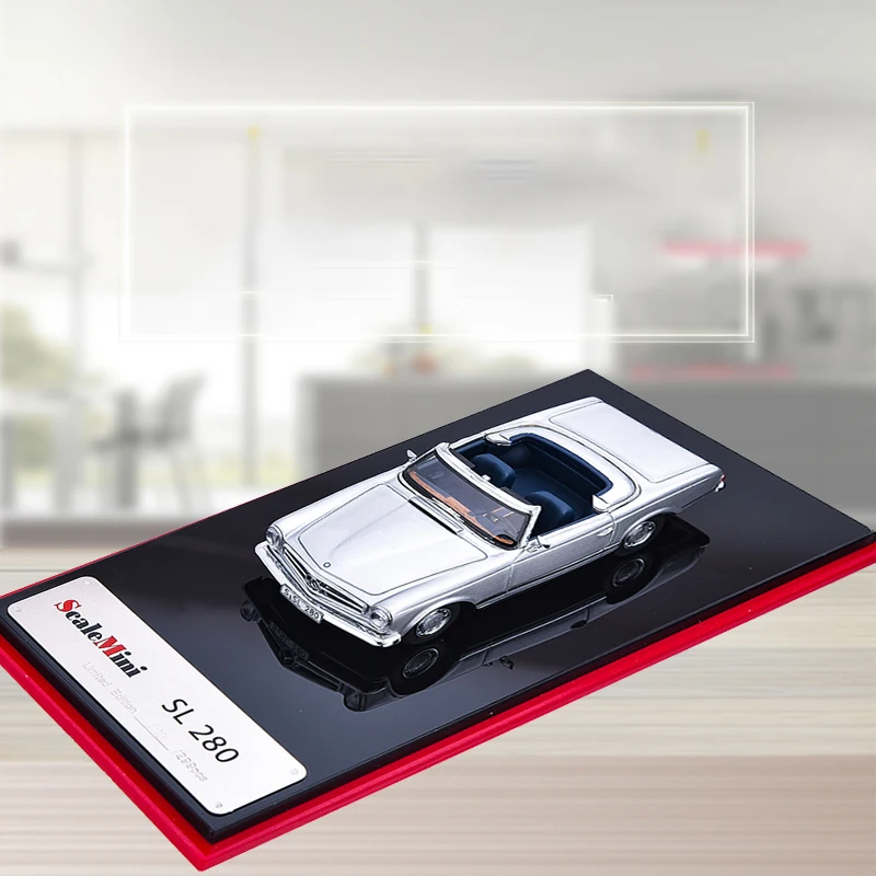 1:64 مقياس الراتنج نموذج سيارة بنز SL280 الفاخرة مقلد الرياضة السوبر طبعة محدودة تحصيل هدية مصغرة نسخة محاصر! #5