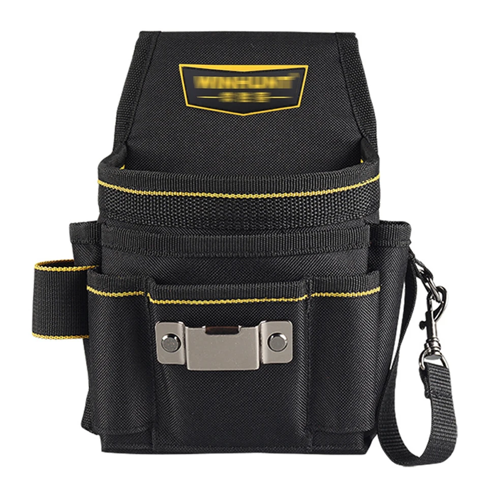 

Utility Tool Belt Pouch, Clip-on Tool Bag for Tape Measure,Screws, Nails, Screwdrivers, Scissors, Pliers Organize WH028