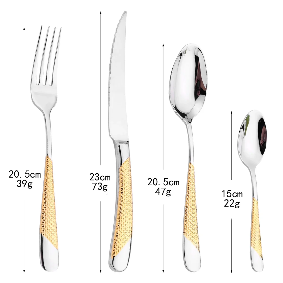 24 قطعة مجموعة أواني الطعام الفولاذ المقاوم للصدأ مجموعة أدوات المائدة سكين شوكة ملعقة أدوات المائدة الغربية المطبخ أطباق عشاء الفضيات طقم طاولة #6