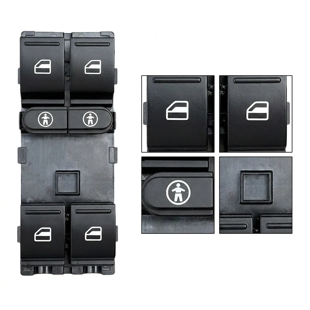 Front Left Window Regulator Switch 7L6959857E Plastic Power Window Lift Control Button For TOUAREG 7LA 7L6 7L7 2002-2010