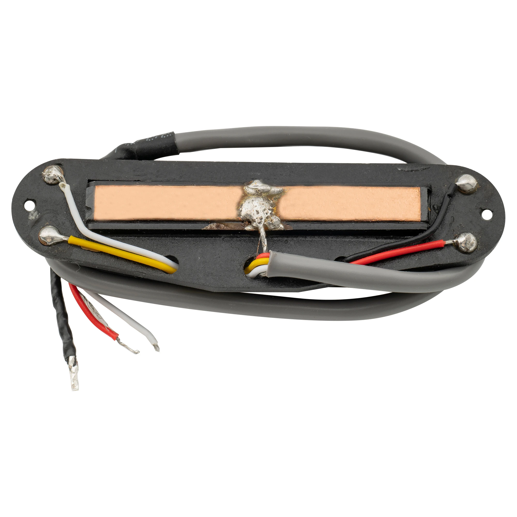 Wilkinson M Series Low Gauss Ceramic Single Coil Sized Humbucker Neck Middle Bridge Pickup for ST Guitar, Black Rail