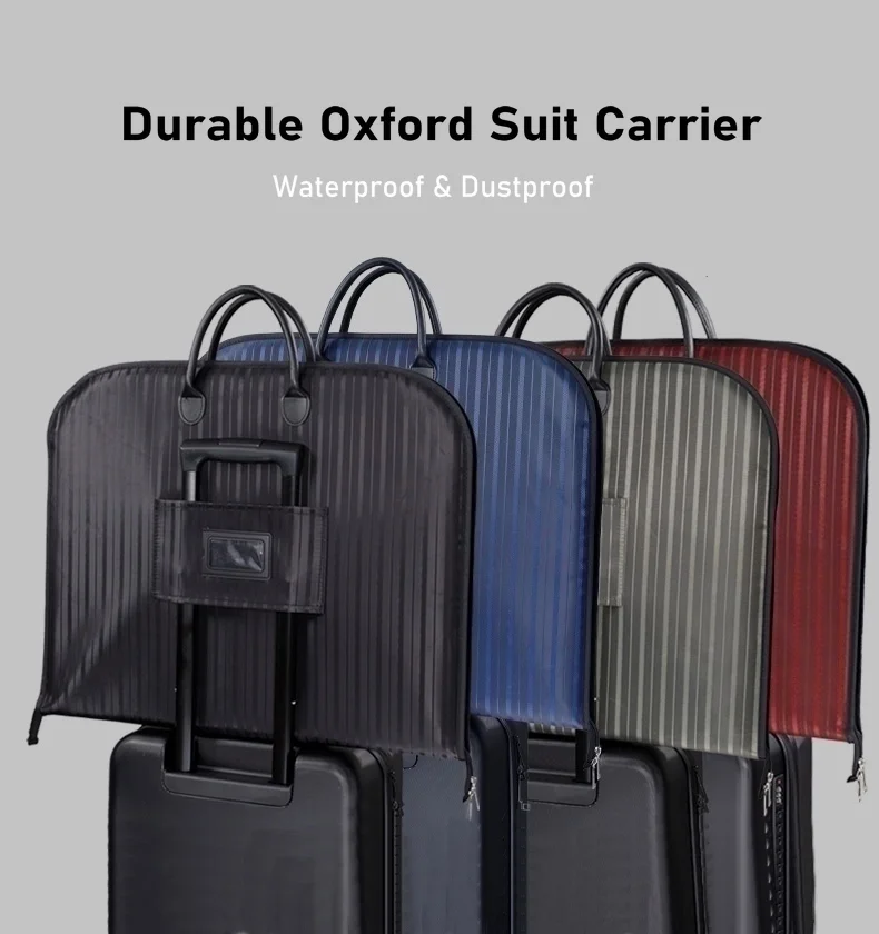 Fashion Striped Man Suit Carrier Garment Bag For Men\'s Suit Clothes Organizer Suit Bag Waterproof Travel Carry On Suit Holder