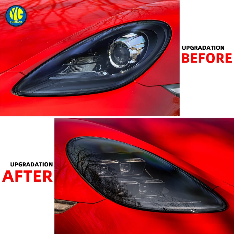 Per Porsche 718 982 2016 2017 2018 2019 2024 Cayman 982 Boxster Aggiornamento Matrix Style LED Fari Ricambi Auto DRL Faro