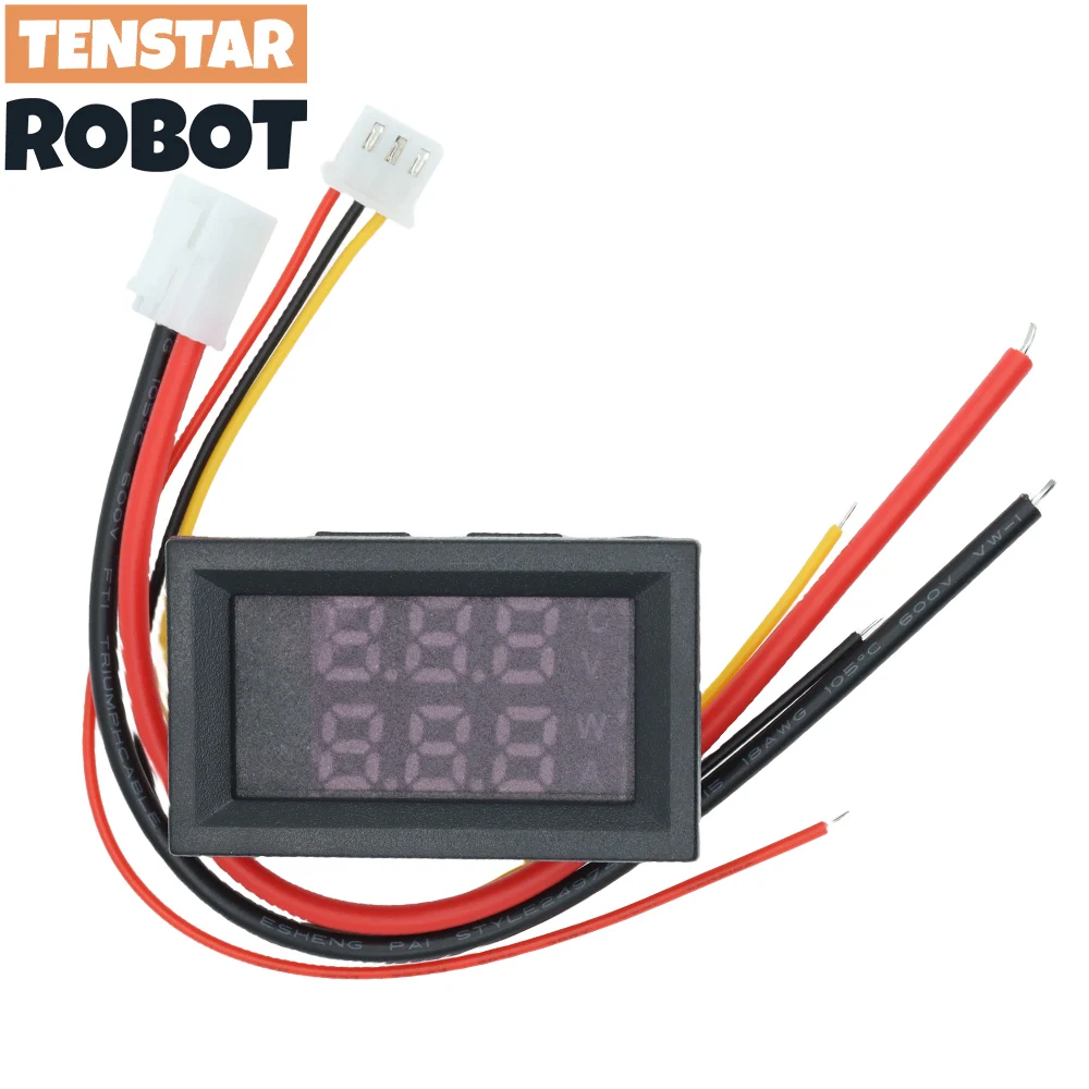 DC 0-100V 10A woltomierz cyfrowy amperomierz podwójny wyświetlacz czujnik napięcia Panel miernik prądu woltomierz 0.28 \