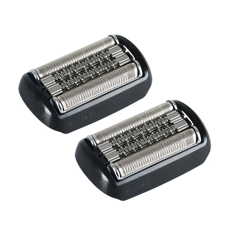 2PCS Replacement Electric Shaver Head Compatible with Braun Series 9 92B Silver Net 9295cc, 9296cc, 9297cc, 9299s 9370cc