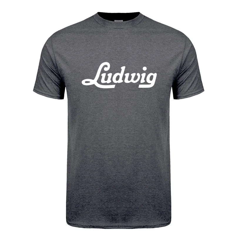 New Ludwig Drums Music Instrument T Shirts Men Cool Short Sleeve Ludwig Drums Tshirt Cotton Casual Tee Tops Man Clothes LH-442