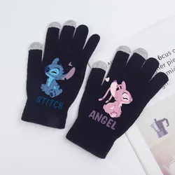 Cute Stitch Disney Half Gloves Autumn Winter Warm Stitch Gloves Stretch Rękawiczki robocze dla kobiet i mężczyzn Rękawiczki Akcesoria rowerowe