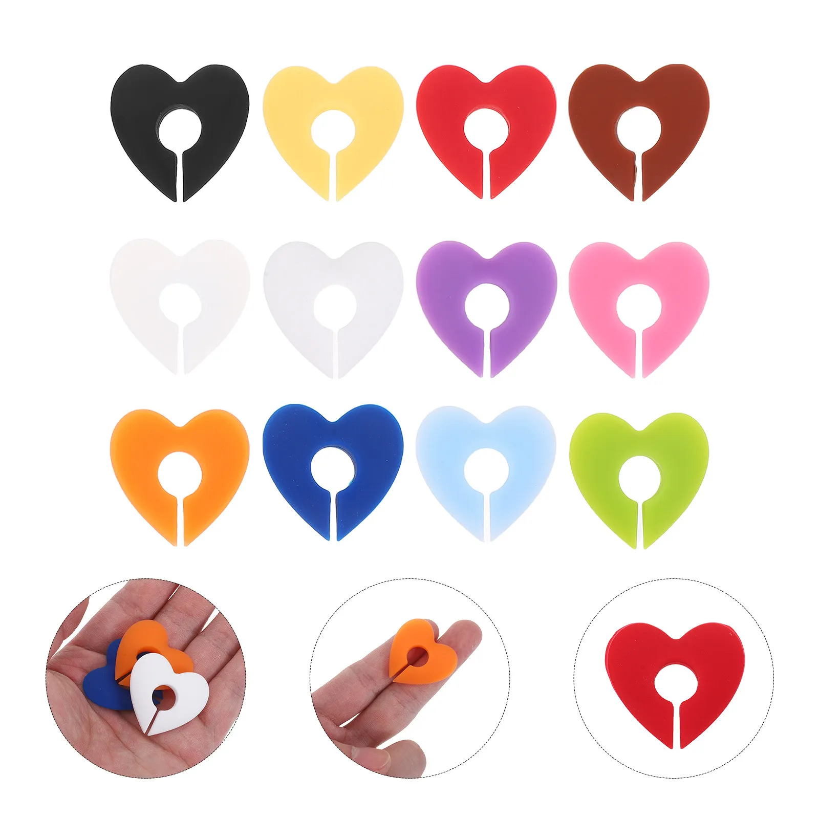 12Pcs Reusable Silicone Drink Glass Markers Heart Drink Tags Stemless Wine Cup Identifiers Beverage Labels Party Glass