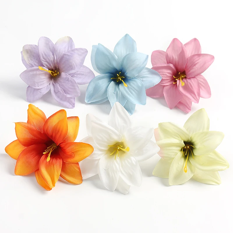 10/20Pcs Artificial Flowers Heads 9cm Fake Flowers For Home Decor Wedding Marriage Decoration DIY Craft Garland Gift Accessories