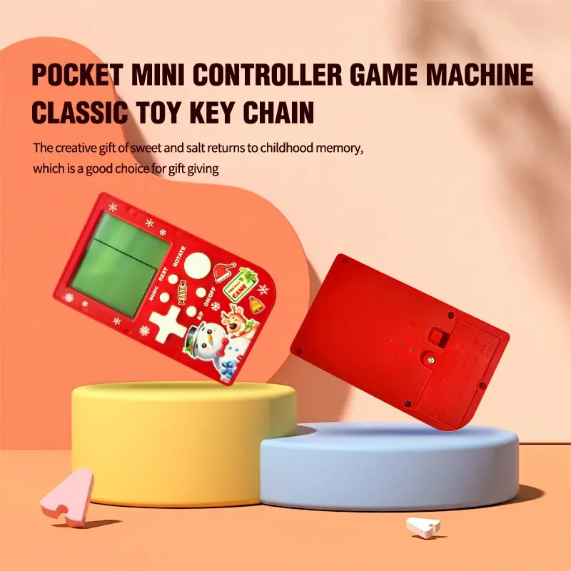 Consola de juegos portátil, consola de juegos de Navidad, muñeco de nieve, modelo retro, consola de juegos portátil