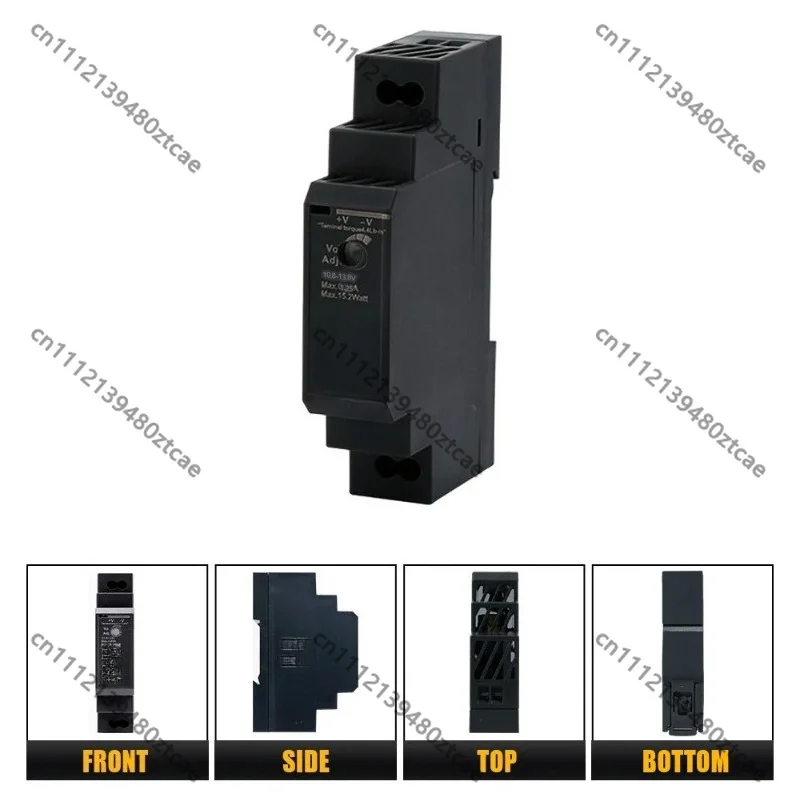 15W Industrial Ultra Thin DIN Rail Mount Switching Power Supply 5/12/24V AC-DC SMPS Transformer For CNC Automation Equipment