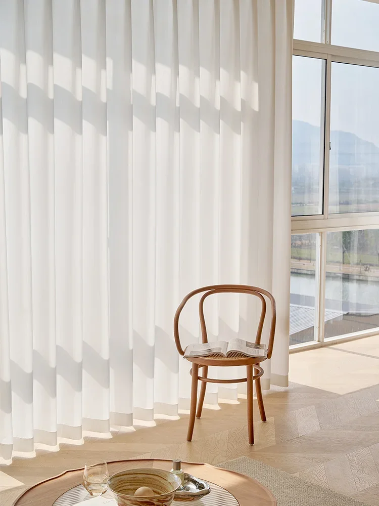 

Ткань, фильтрующий свет тюль для гостиной, спальни, кабинета, супер мягкий, прямой цвет, прозрачная утолщенная ткань