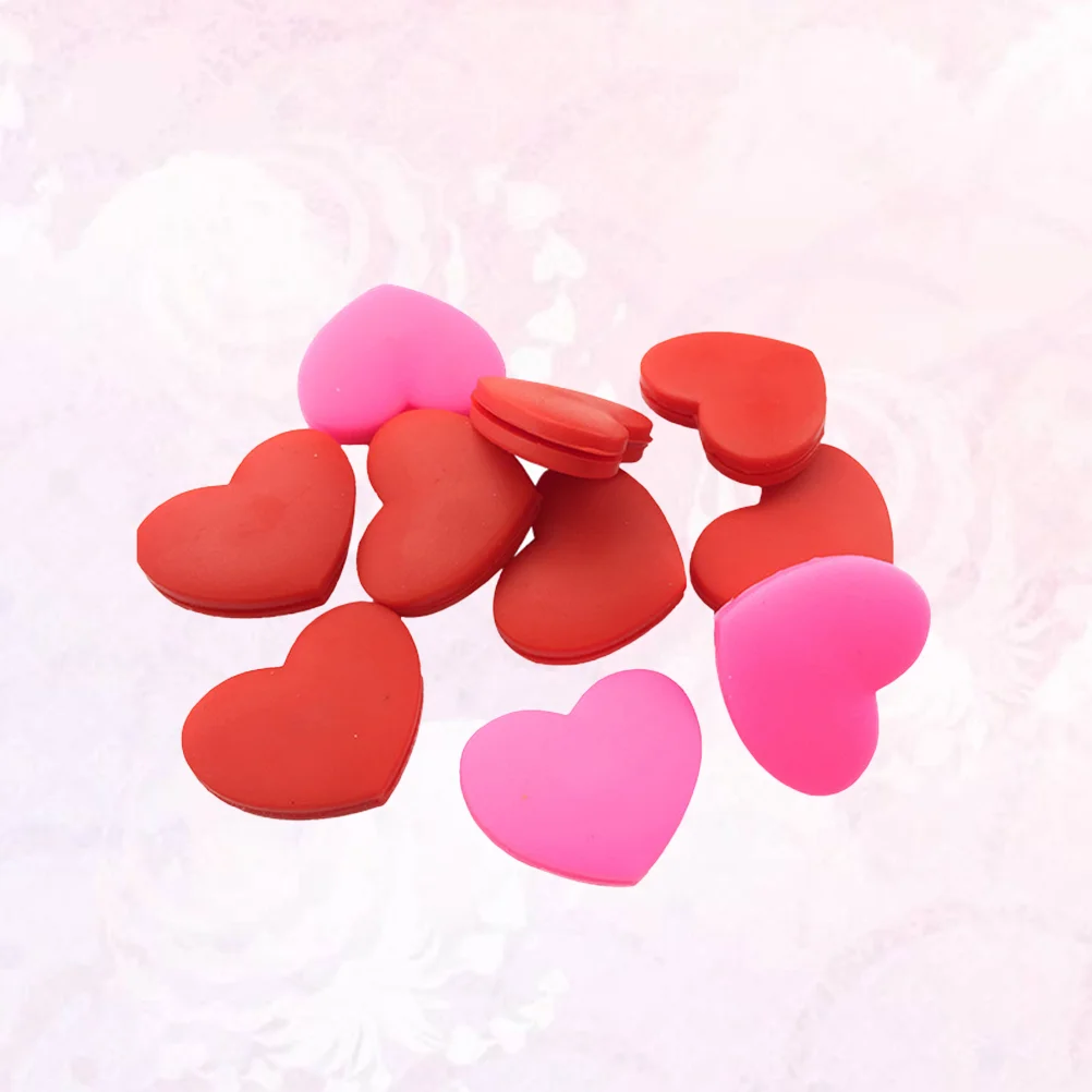 10 Pcs Tennis Vibration Dampeners Absorbers Rackets Heart-shaped Racquet Silicone