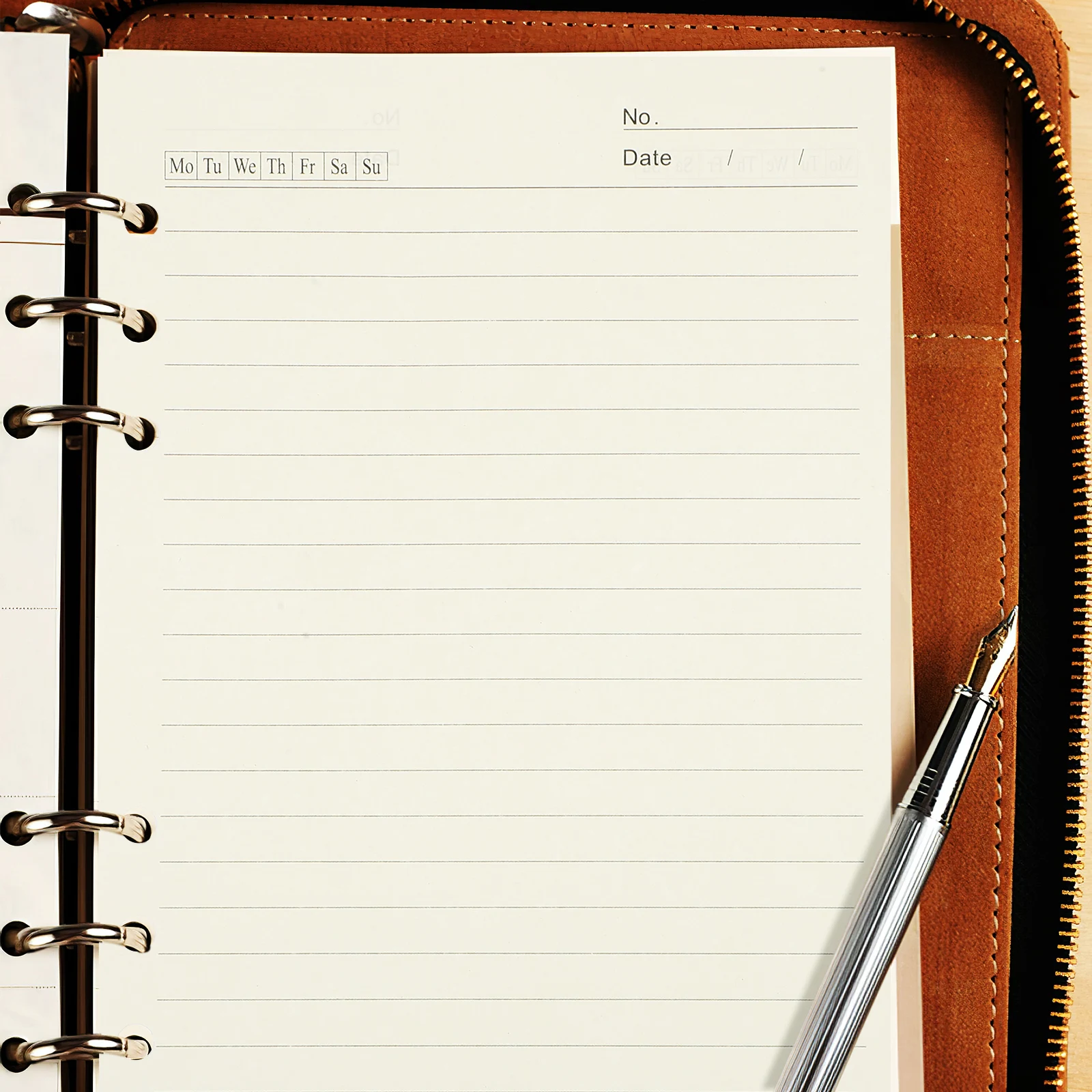 

4 Pcs A5 Loose Leaf Paper Refill 6 Hole Binder Inserts Thick Paper Double Sided Writing Study Work Daily Use Graph Lined