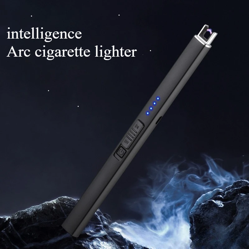 Electric Single Arc Pointing Gun Windproof Flameless Multifunction Pulse Gun Candle and Kitchen Tools Plasma Cigarette Lighter